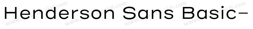 Henderson Sans Basic字体转换